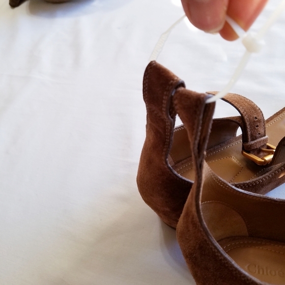 Chloe | Tan Suede Strap sandals 39 - Picture 3 of 12